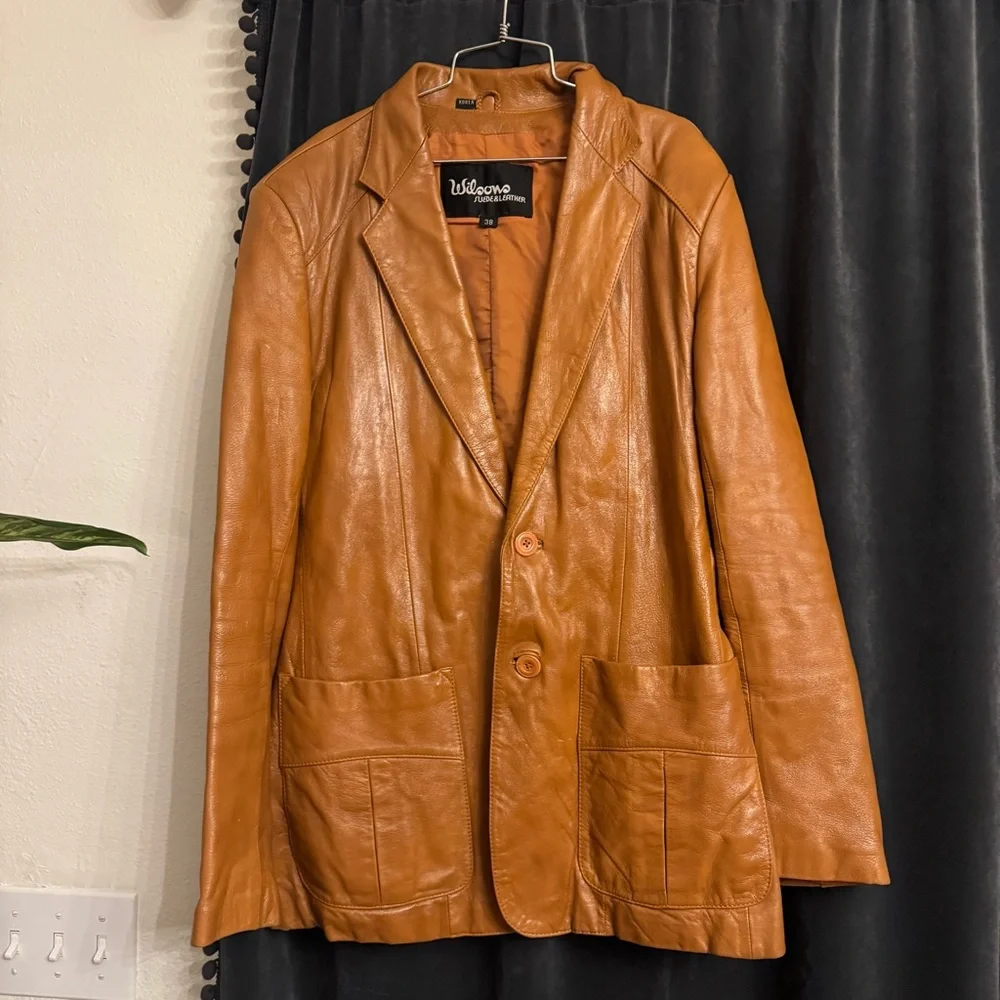 Wilsons Suede & Leather Vintage Brown Blazer 38  70s 80s 90s‎ Men’s M Womens L